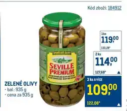 Makro Zelené olivy nabídka