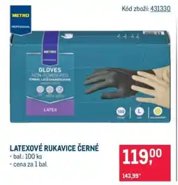 Makro Latexové rukavice černé nabídka