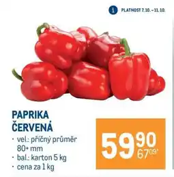 Makro Paprika červená nabídka