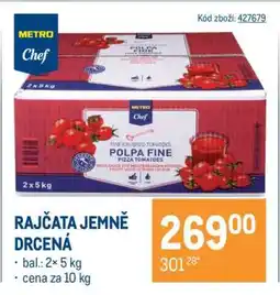 Makro Rajčata jemně drcená nabídka