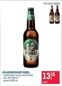 Makro Velkopopovický Kozel nabídka