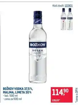 Makro BOŽKOV VODKA 37,5%, MALINA, LIMETA 30% nabídka