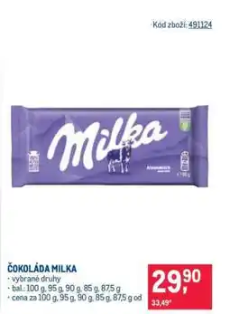 Makro ČOKOLÁDA MILKA nabídka