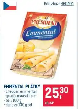 Makro EMMENTAL PLÁTKY nabídka