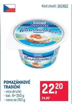 Makro Pomazánkové tradiční nabídka