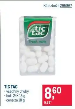 Makro Tic Tac nabídka