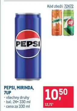 Makro Pepsi, Mirinda, 7Up nabídka