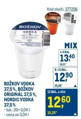 BOŽKOV VODKA 37,5 %, BOŽKOV ORIGINÁL 37,5 %, NORDIC VODKA 37,5 %