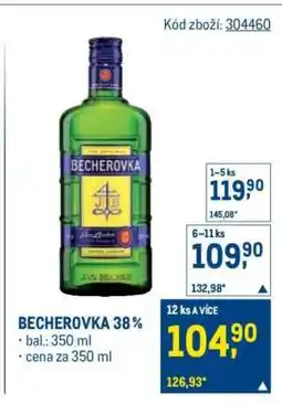Makro Becherovka 38 % nabídka