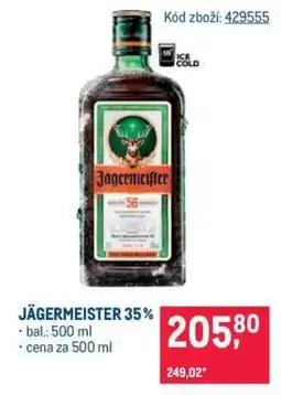 Makro Jägermeister 35% nabídka
