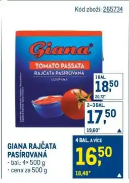 Makro Giana Rajčata pasírovaná nabídka
