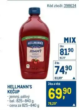 Makro Hellmann’s kečup nabídka