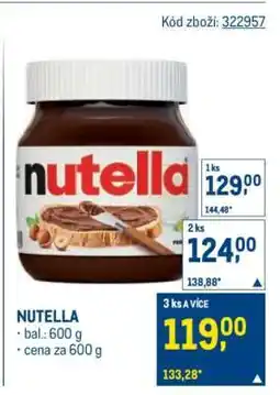Makro Nutella nabídka