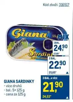 Makro Giana Sardinky nabídka