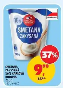 Penny Market SMETANA ZAKYSANÁ 16% KARLOVA KORUNA nabídka