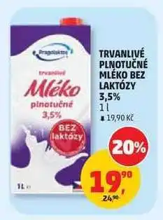Penny Market Trvanlivé plnotučné mléko bez laktózy nabídka