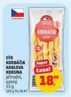 Penny Market SÝR KORBÁČIK KARLOVA KORUNA nabídka