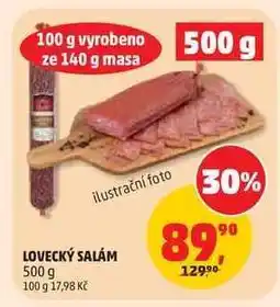 Penny Market Lovecký salám nabídka