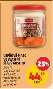 Penny Market Vepřové maso ve vlastní šťávě Gustito nabídka