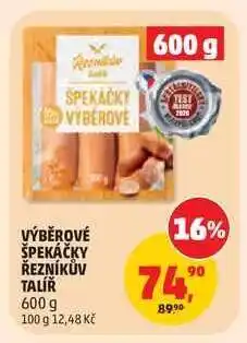 Penny Market VÝBĚROVÉ ŠPEKÁČKY ŘEZNÍKŮV TALÍŘ nabídka
