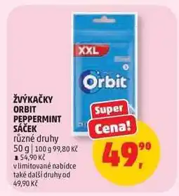 Penny Market Žvýkačky Orbit Peppermint Sáček nabídka