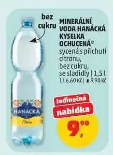 Penny Market Minerální voda Hanácká Kyselka ochucená nabídka