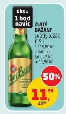 Penny Market ZLATÝ BAŽANT světlý ležák 0,5 l nabídka