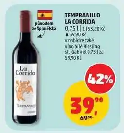 Penny Market TEMPRANILLO LA CORRIDA nabídka