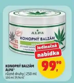 Penny Market KONOPNÝ BALZÁM ALPA nabídka