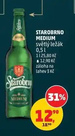 Penny Market Starobrno Medium světlý ležák nabídka