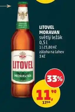 Penny Market Litovel Moravan světlý ležák 0.5 l nabídka