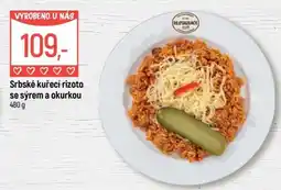 Globus Srbské kuřecí rizoto se sýrem a okurkou nabídka