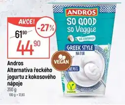 Globus Andros Alternativa řeckého jogurtu z kokosového nápoje nabídka