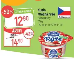 Globus Kunín mléčná rýže nabídka