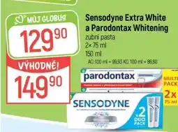 Globus Sensodyne Extra White a Parodontax Whitening nabídka