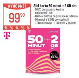 Globus SIM karta 50 minut+2 GB dat nabídka