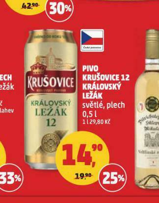 Penny Market Pivo krušovice 12 královský ležák nabídka