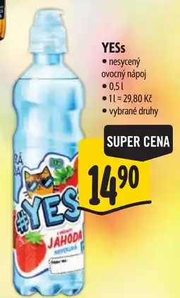 Albert Yes nevycený ovocný nápoj nabídka