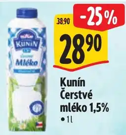 Albert Kunín čerstvé mléko 1,5% nabídka