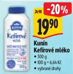 Albert Kunín Kefírové mléko nabídka