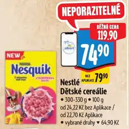 Albert Nestlé Dětské cereálie nabídka