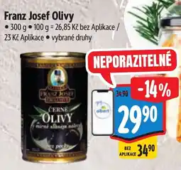 Albert Franz Josef černé olivy nabídka