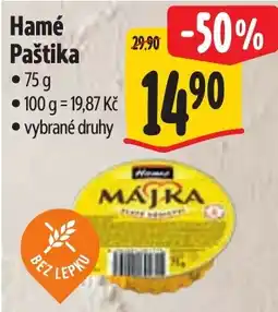 Albert Majka Hamé Paštika nabídka