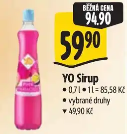 Albert Yo Sirup nabídka