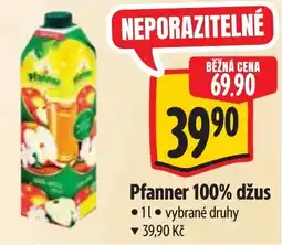 Albert Pfanner 100% džus nabídka
