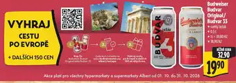 Albert Budweiser Budvar Original/Budvar 33 nabídka