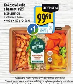 Albert Fresh Bistro kokosové kuře s basmati rýží a zeleninou nabídka