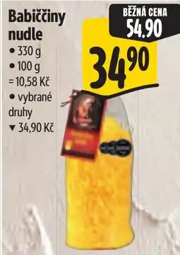 Albert Babiččiny nudle nabídka
