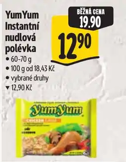 Albert YumYum instantní nudlová polévka nabídka