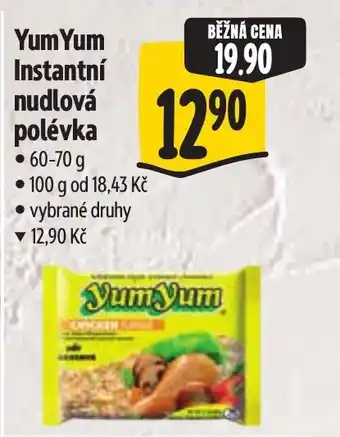 Albert YumYum instantní nudlová polévka nabídka